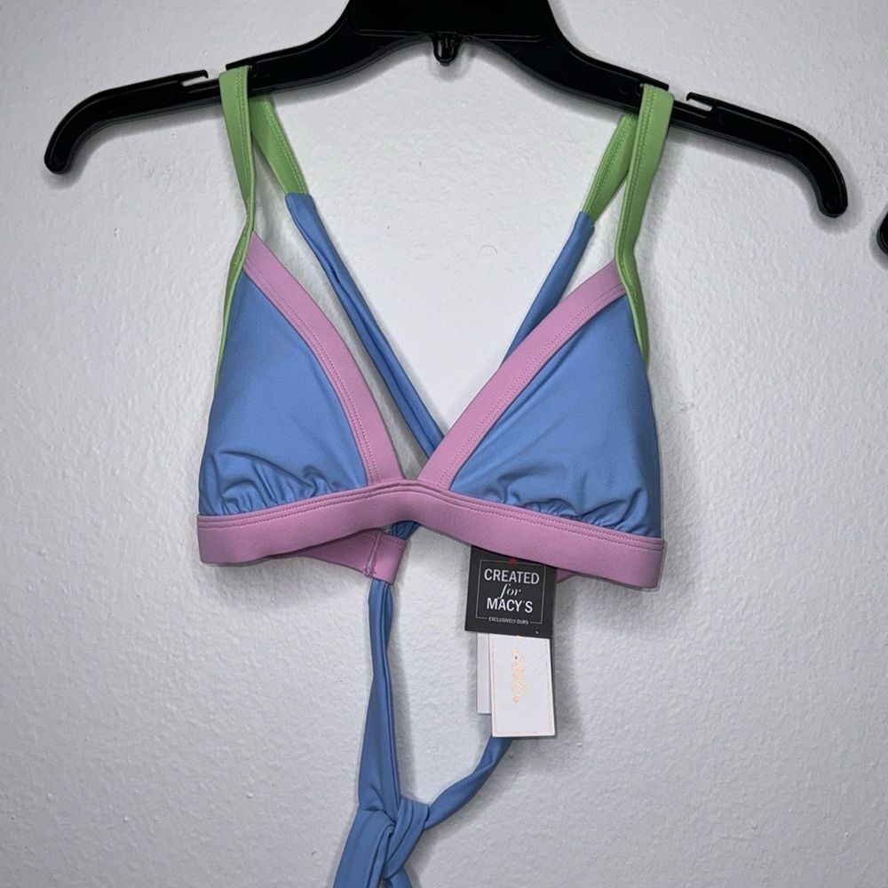 SALT + COVE X-Back Triangle Bikini Top & BINDING HIPSTER BIKINI BOTTOMS - Picture 7 of 16